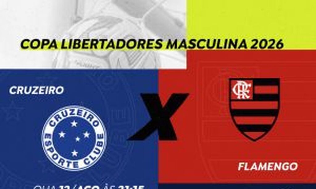 Cruzeiro e Flamengo abrem oitavas da Copa Libertadores 2026 com transmissão da Rádio Nacional
