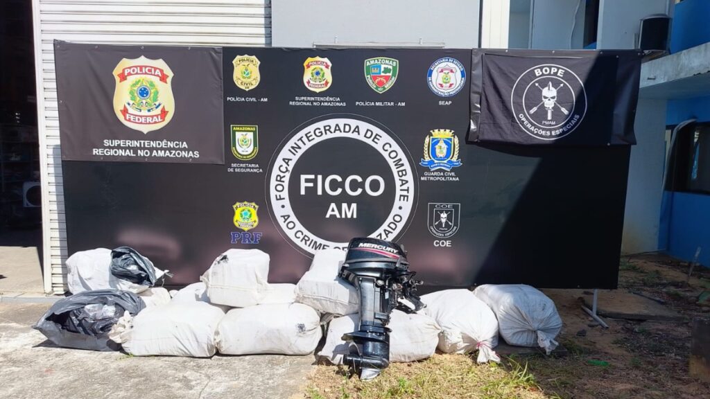 Força-tarefa no Amazonas apreende 500 kg de drogas e prende cinco em Novo Airão