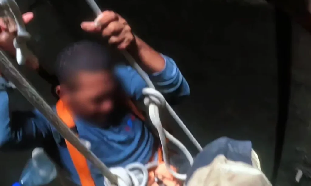 Trabalhador é resgatado após ficar preso por 40 minutos dentro de caixa d'água em Manaus