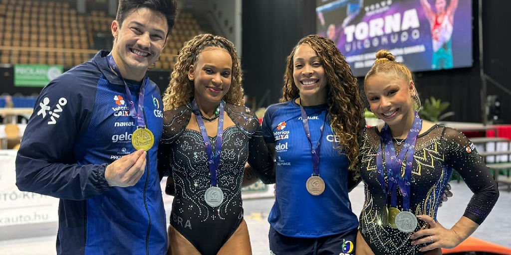 Brasil domina pódios e encerra Copa do Mundo de Ginástica com seis medalhas na Hungria