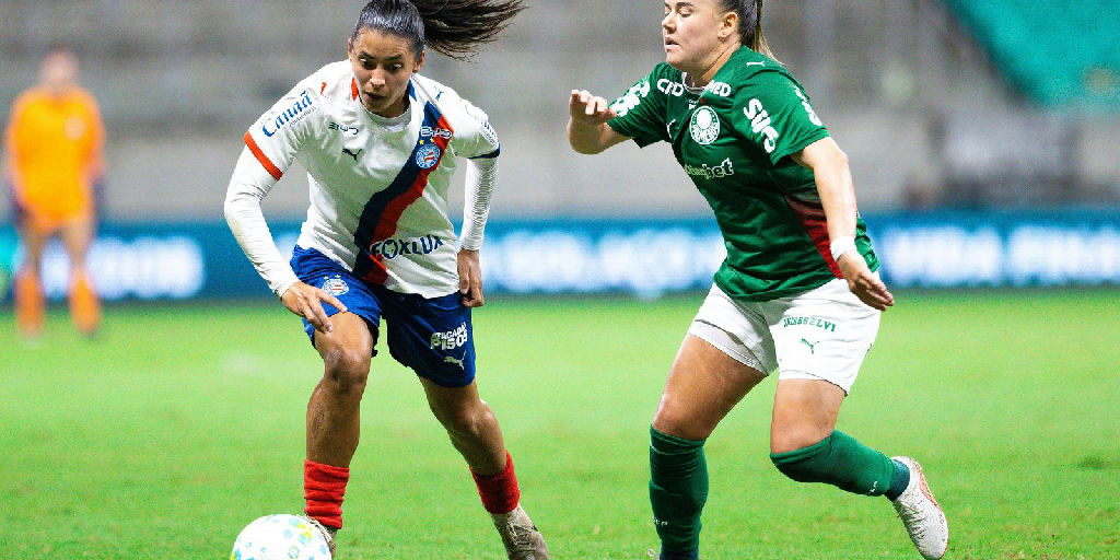 Equilíbrio marca o primeiro confronto entre Bahia e Palmeiras nas quartas do Brasileirão Feminino