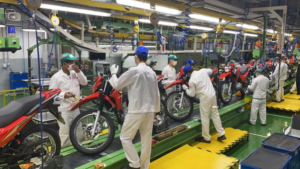 Produção de motocicletas em Manaus atinge recorde histórico para o mês de julho
