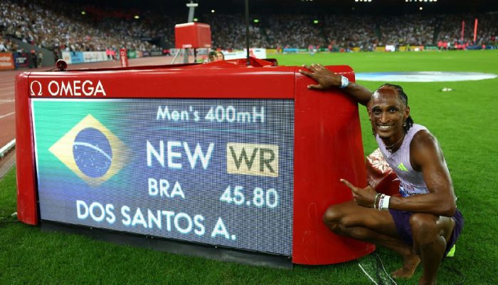 Alison dos Santos faz história em Zurique e estabelece novo recorde mundial nos 400m com barreiras