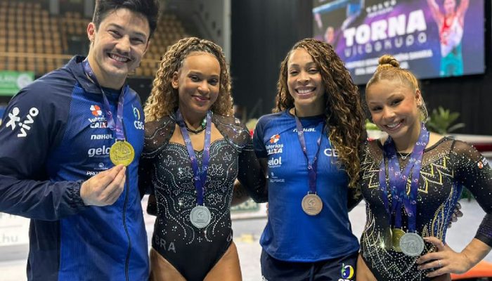 Brasil domina pódios e encerra Copa do Mundo de Ginástica com seis medalhas na Hungria