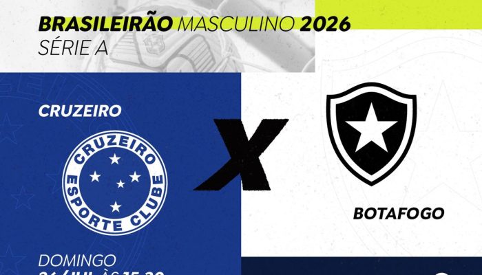 Cruzeiro e Botafogo se enfrentam no Brasileirão 2026 com transmissão da Rádio Nacional