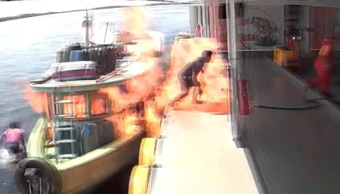 Explosão de barco em posto flutuante no Amazonas gera pânico e fuga desesperada