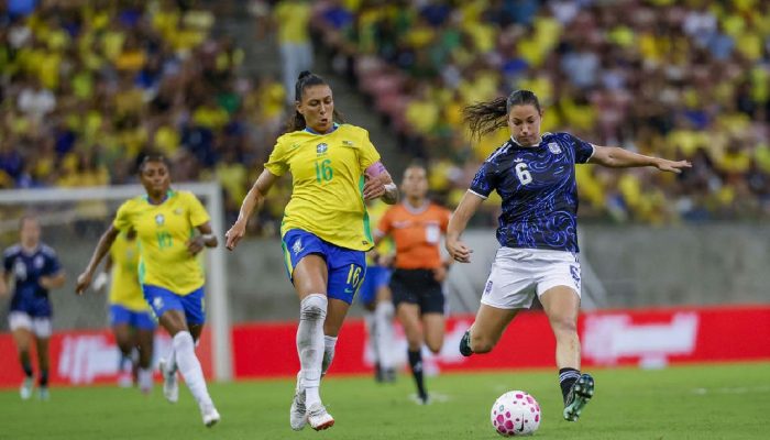 Futebol feminino: Brasil empata com Argentina em jogo de testes para o Mundial de 2027