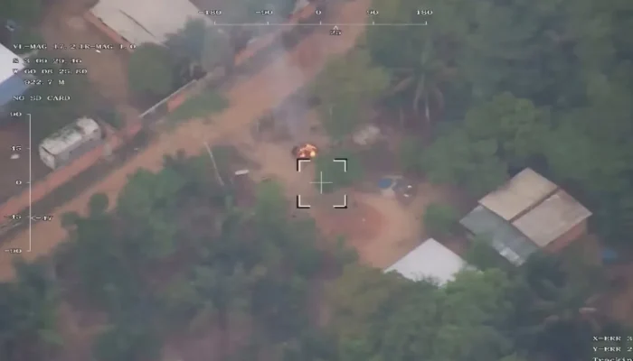 Imagens de drone mostram homens incendiando mata no Amazonas