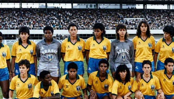 Pioneiras do futebol feminino ganham destaque no desfile de 7 de Setembro