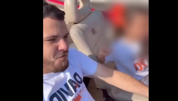 Prefeito de Manaus é flagrado dirigindo, filmando e com filha sem cinto de segurança