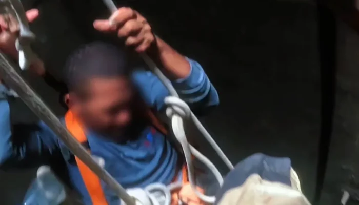 Trabalhador é resgatado após ficar preso por 40 minutos dentro de caixa d'água em Manaus